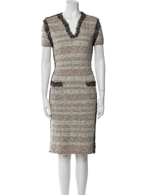 Escada Striped Knee-Length Dress