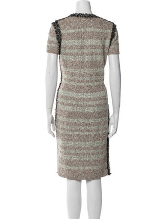Escada Striped Knee-Length Dress