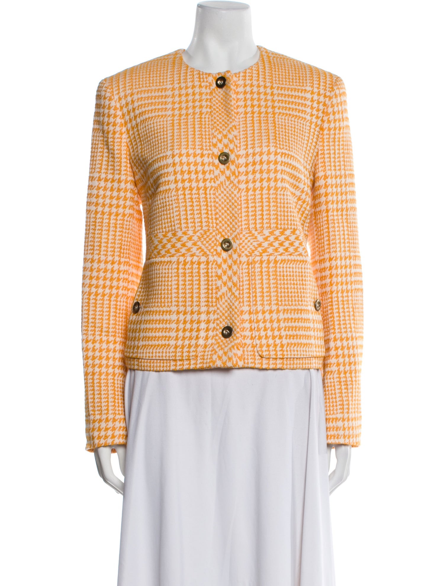 Escada Plaid Print Evening Jacket w/ Tags