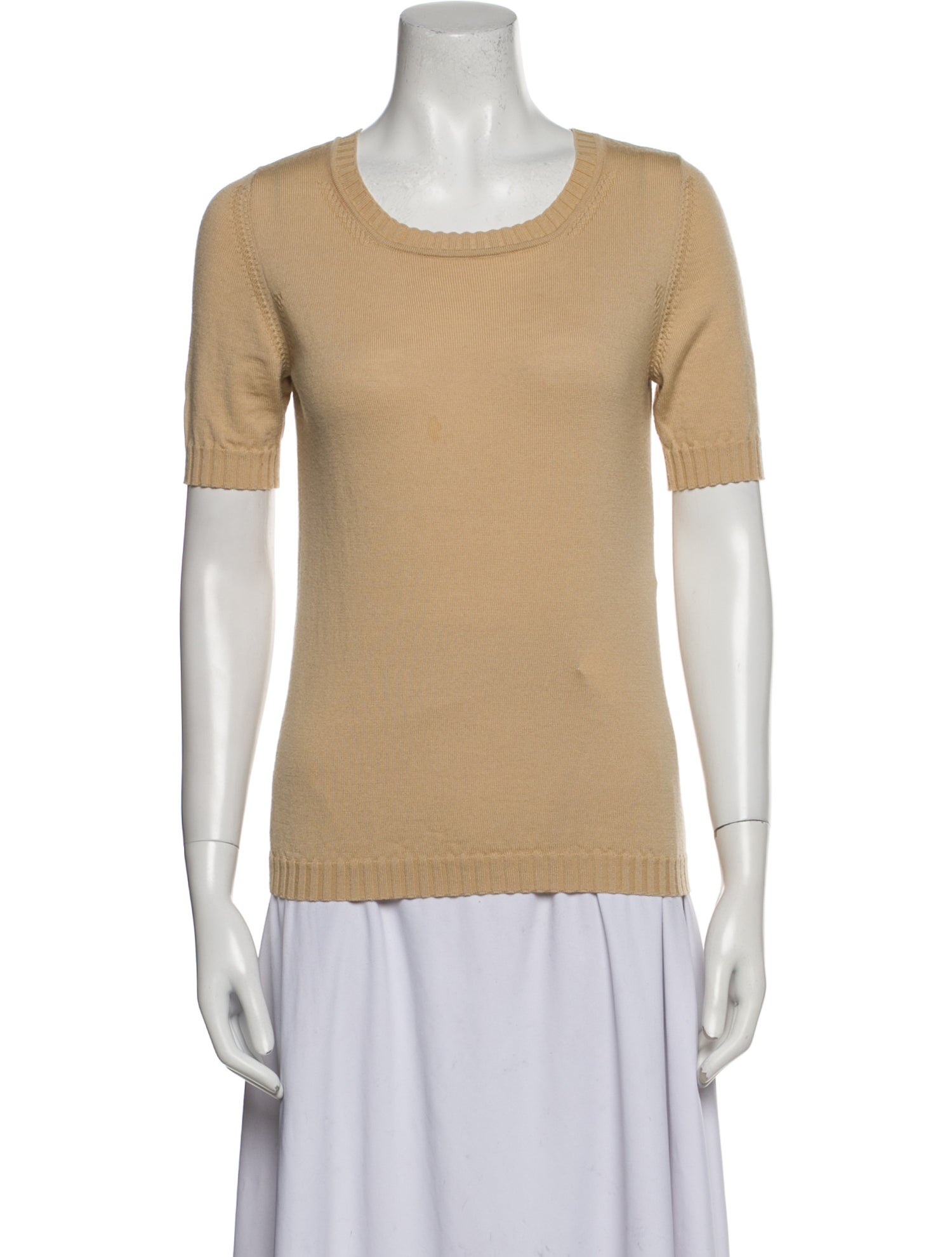 Escada Virgin Wool Scoop Neck T-Shirt