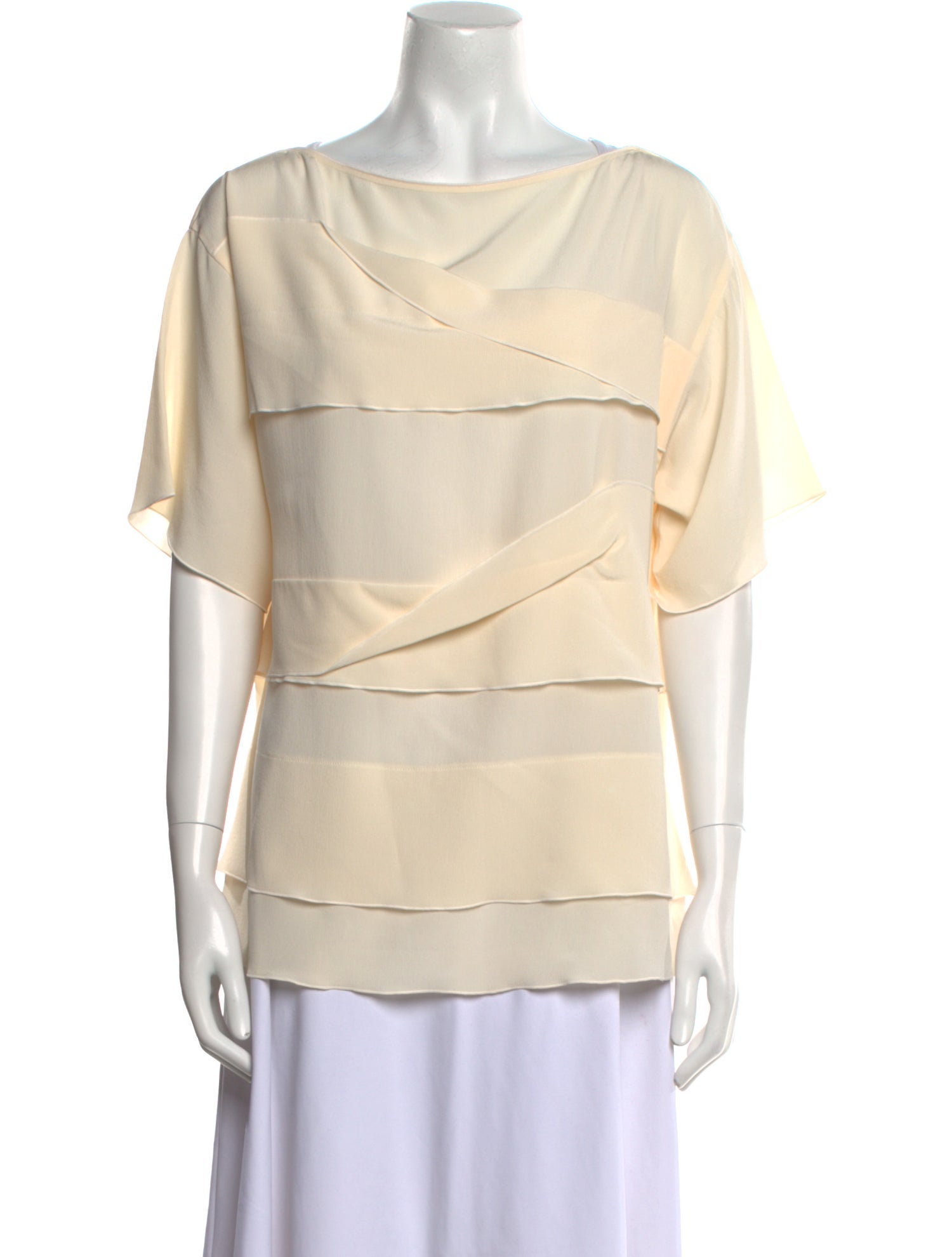 Escada Silk Bateau Neckline Blouse