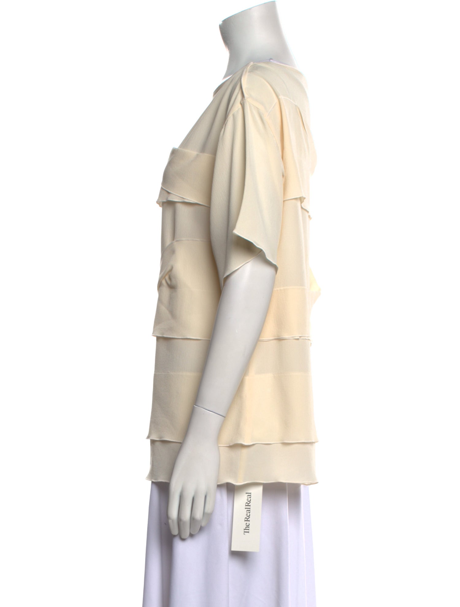 Escada Silk Bateau Neckline Blouse