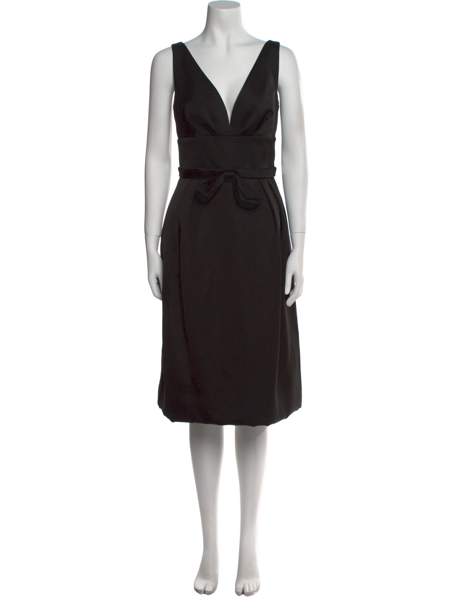 Escada V-Neck Midi Length Dress