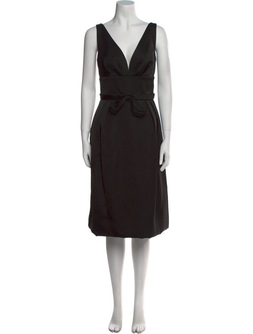 Escada V-Neck Midi Length Dress