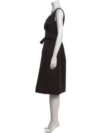 Escada V-Neck Midi Length Dress