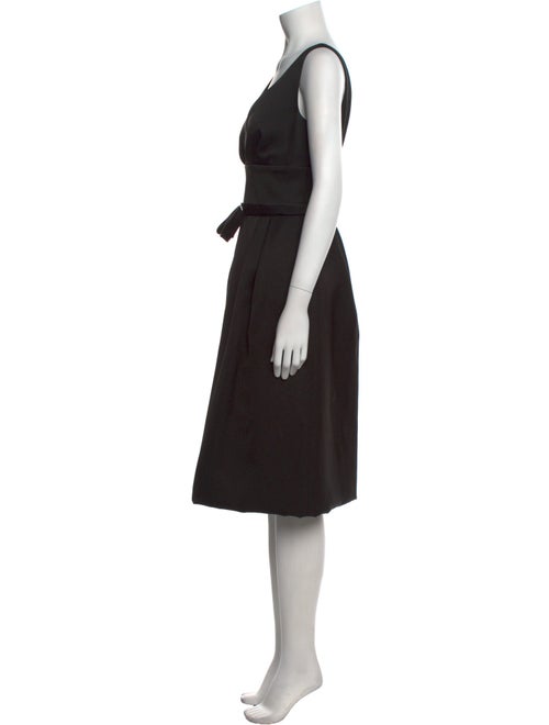 Escada V-Neck Midi Length Dress