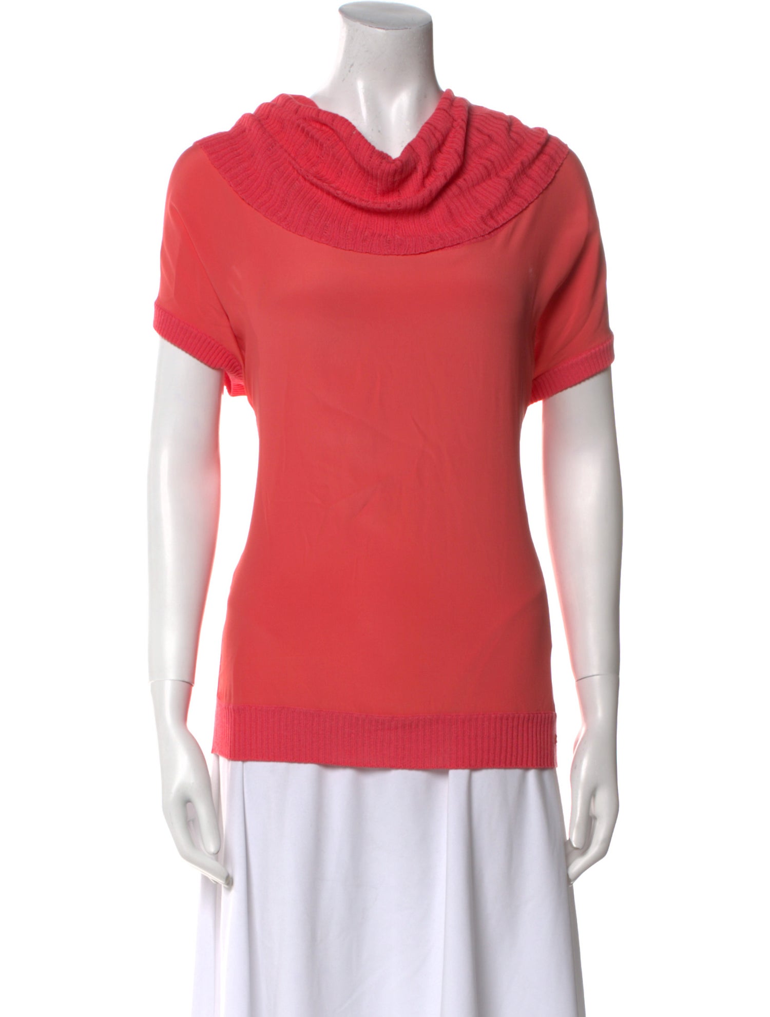 Escada Cowl Neck Short Sleeve Top
