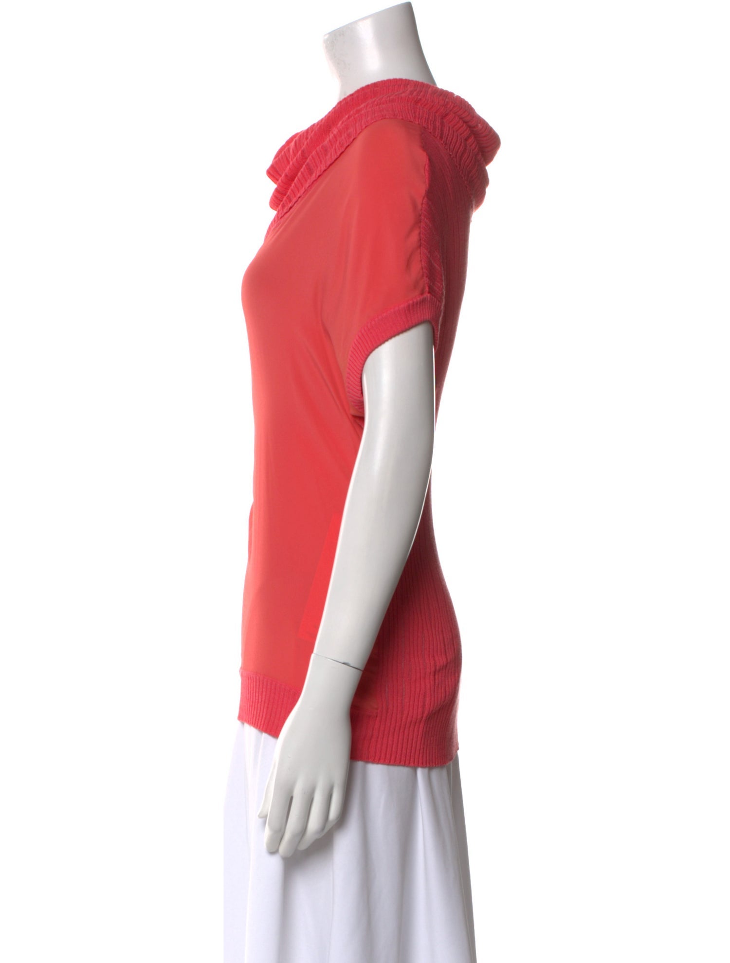 Escada Cowl Neck Short Sleeve Top