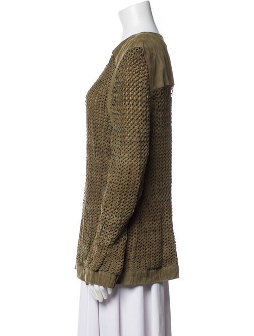 Escada Lamb Leather Printed Jacket