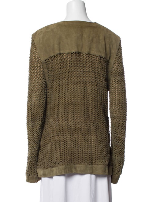 Escada Lamb Leather Printed Jacket