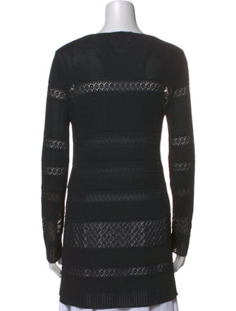 Escada Striped Open Front Sweater