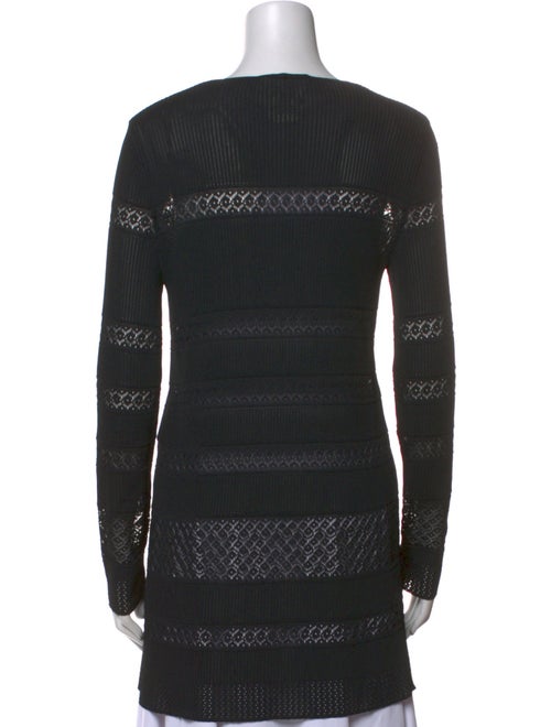 Escada Striped Open Front Sweater