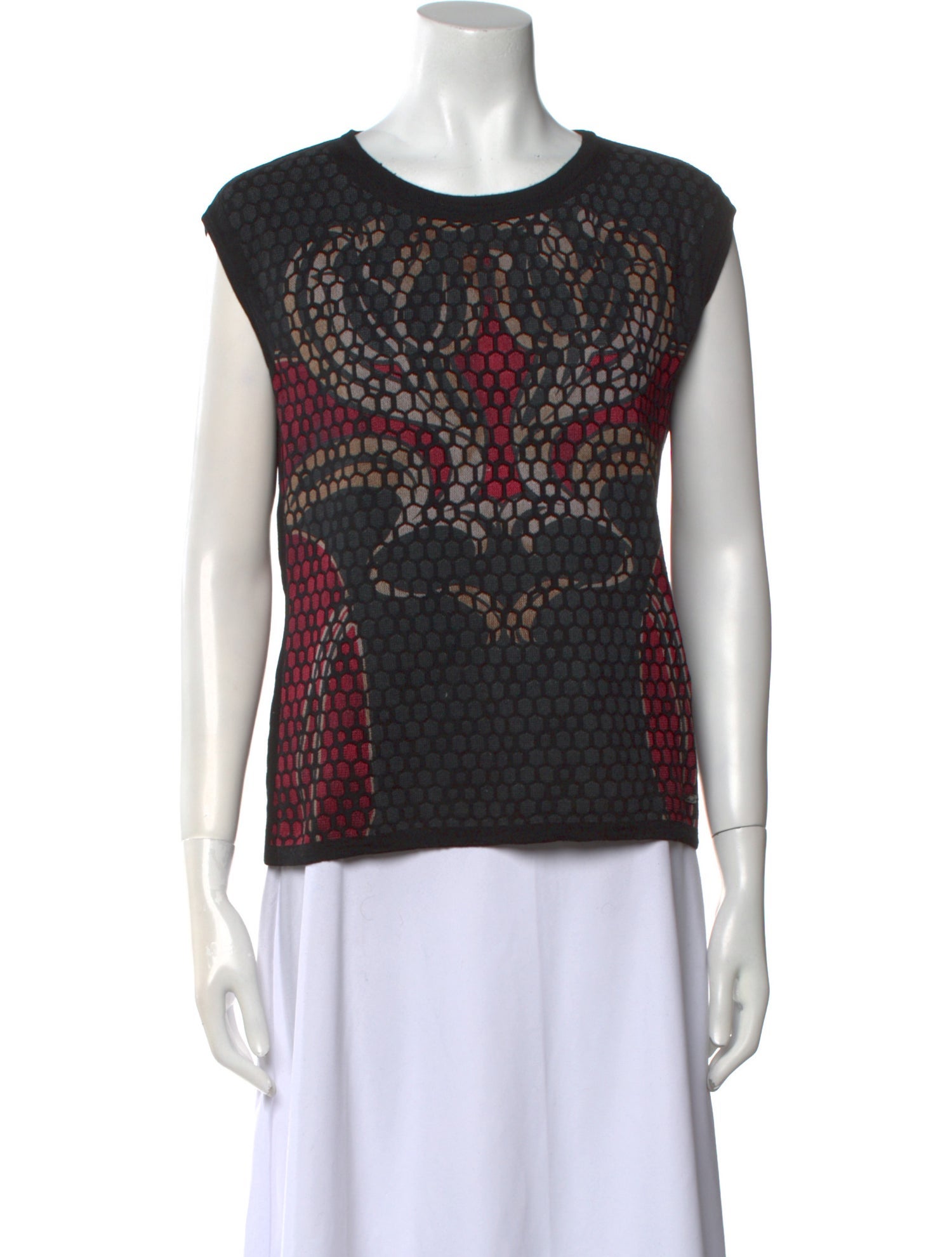 Escada Virgin Wool Printed Sweater
