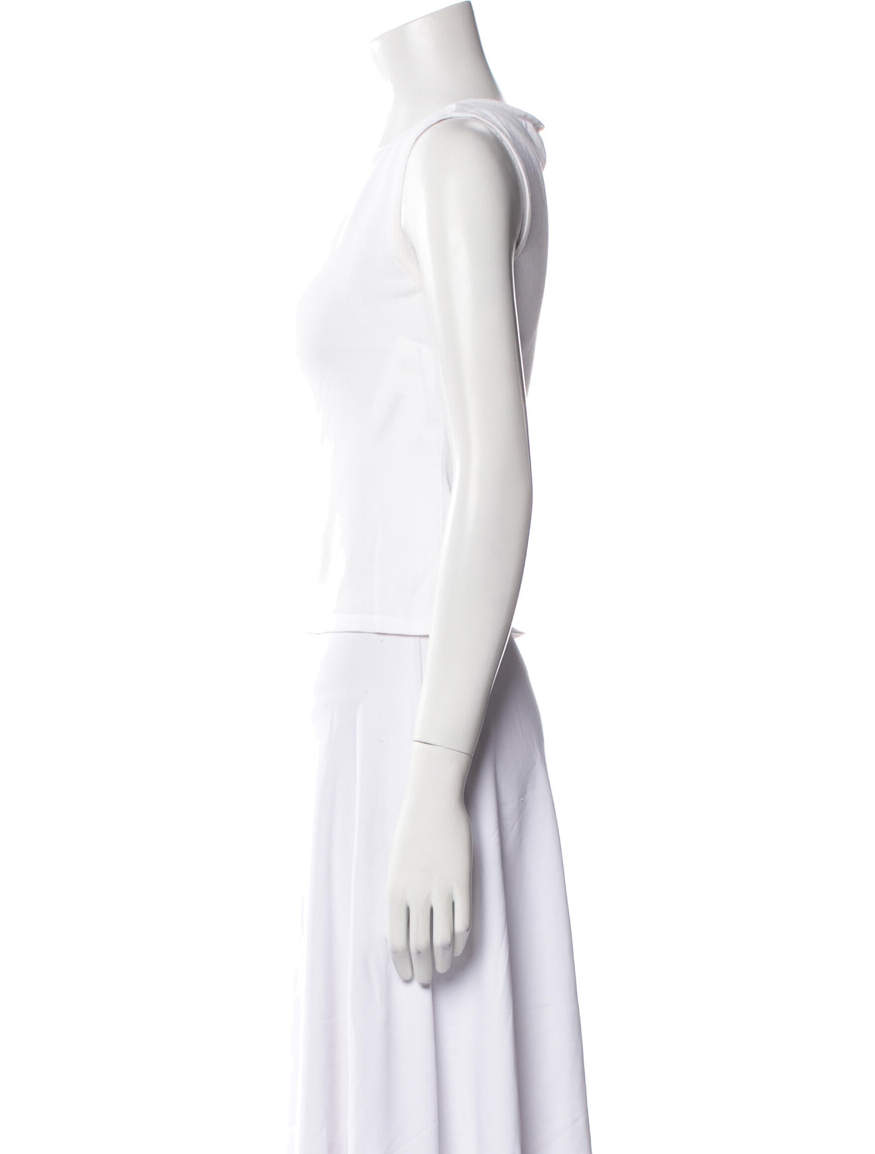 Escada Scoop Neck Sleeveless Crop Top