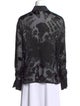 Escada Printed Long Sleeve Button-Up Top