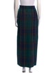 Escada Plaid Print Long Skirt