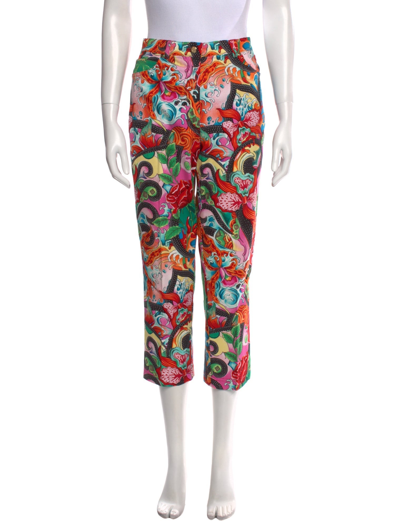 Escada Printed Straight Leg Pants