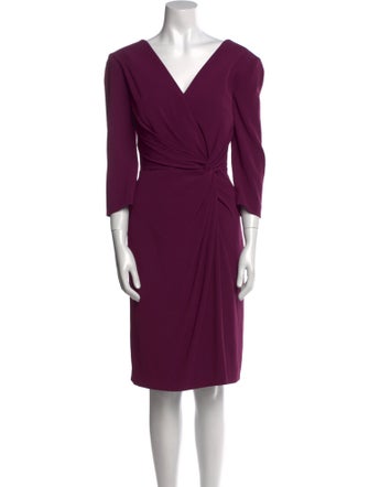 Escada V-Neck Midi Length Dress