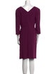 Escada V-Neck Midi Length Dress