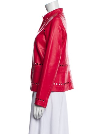 Escada Lamb Leather Biker Jacket