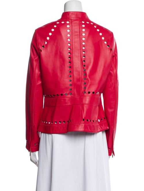 Escada Lamb Leather Biker Jacket