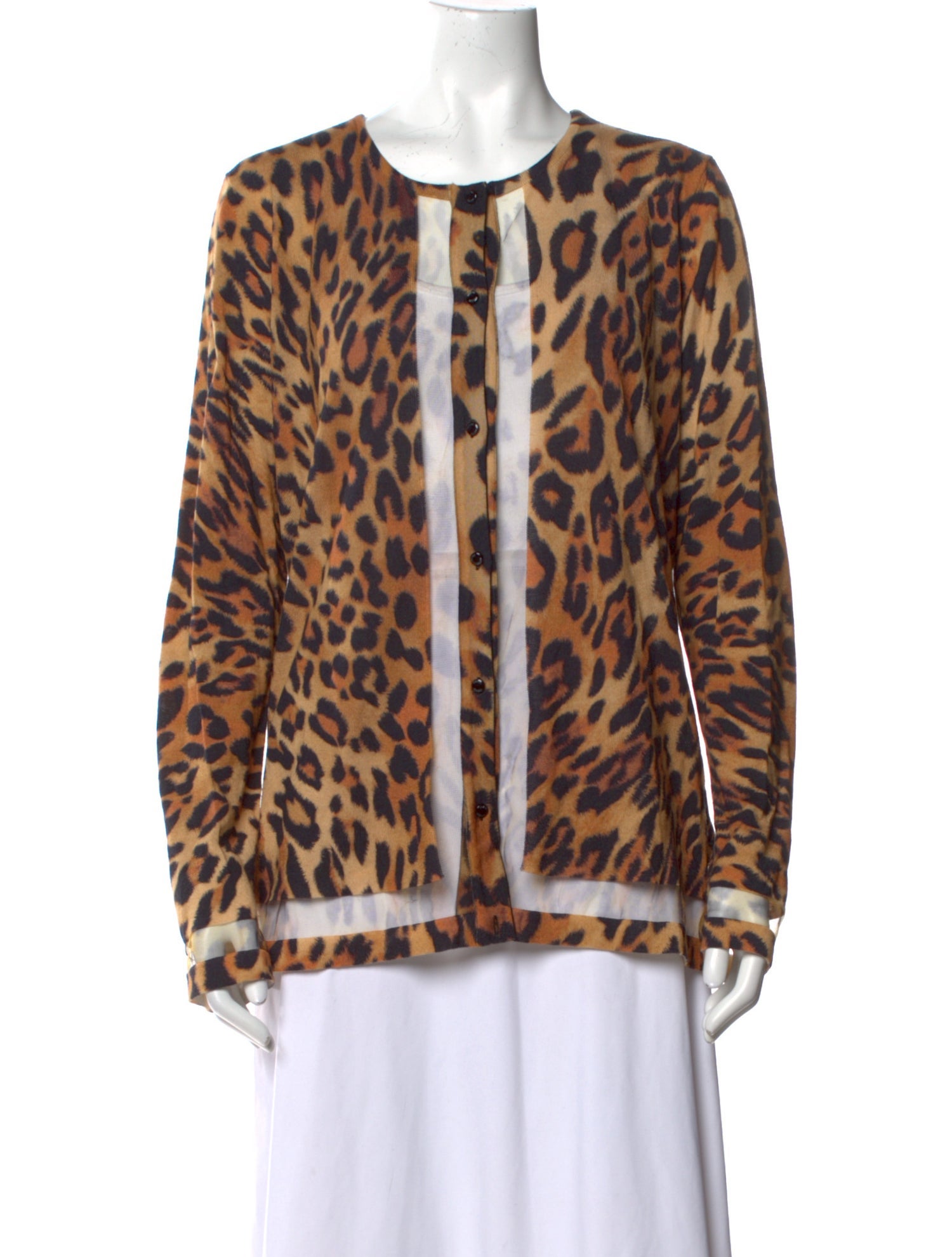 Escada Virgin Wool Animal Print Sweater