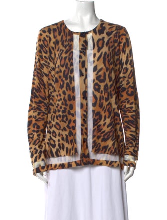 Escada Virgin Wool Animal Print Sweater