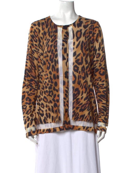 Escada Virgin Wool Animal Print Sweater