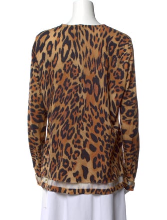 Escada Virgin Wool Animal Print Sweater