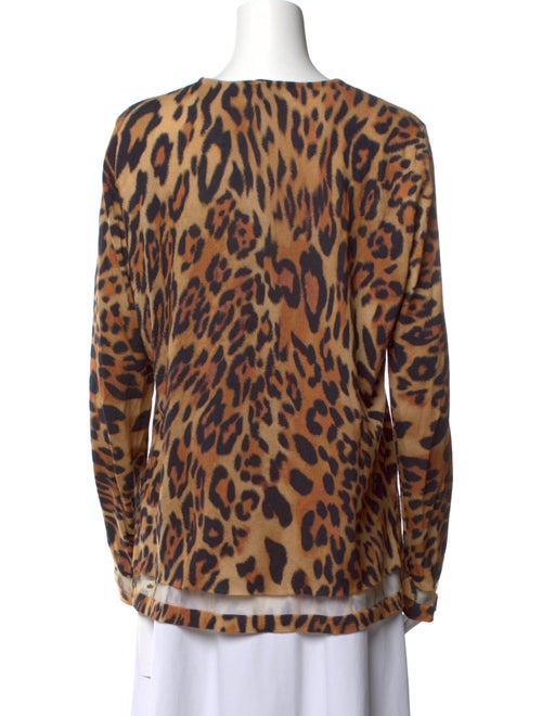 Escada Virgin Wool Animal Print Sweater