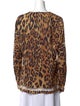 Escada Virgin Wool Animal Print Sweater