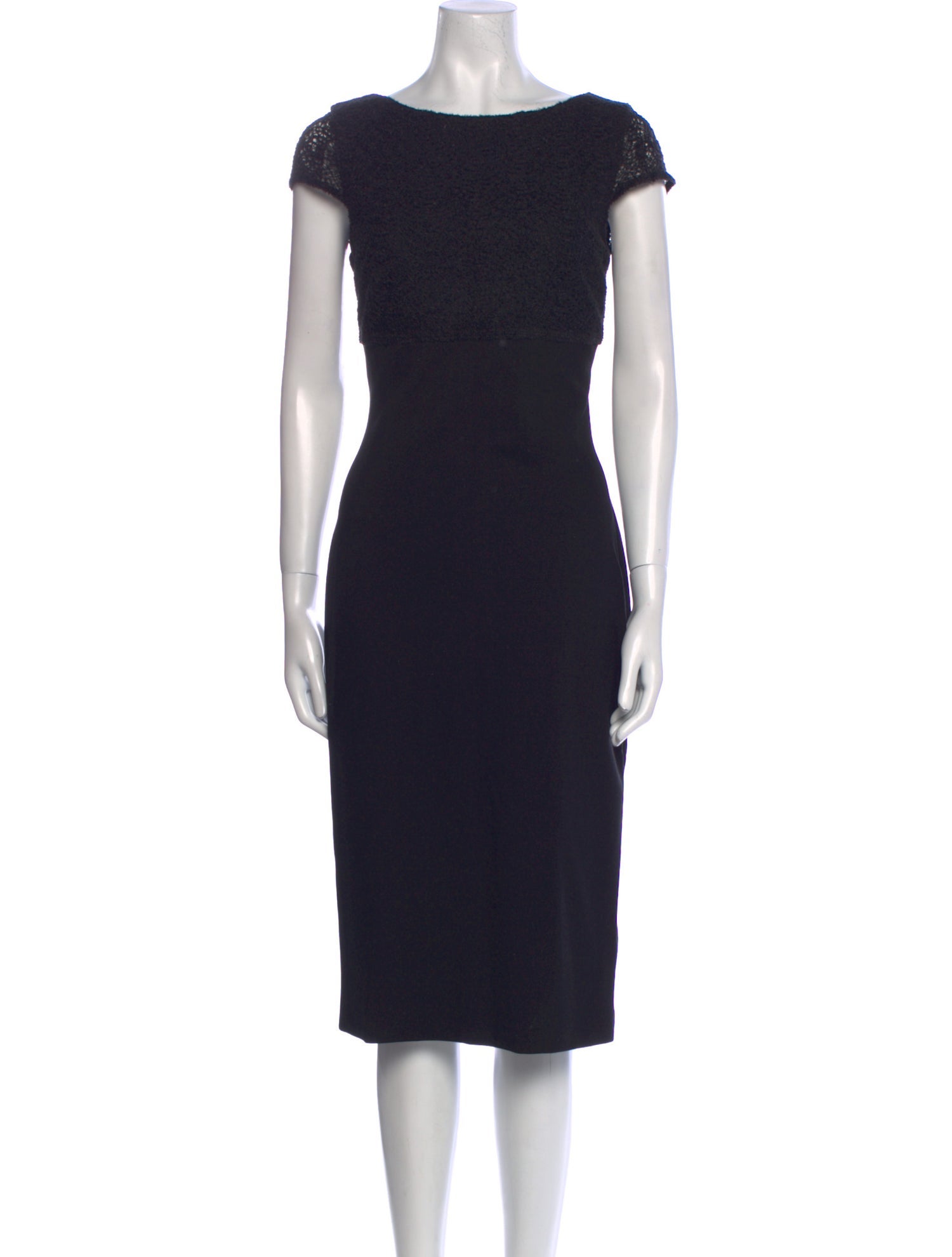 Escada Bateau Neckline Midi Length Dress