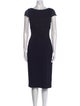 Escada Bateau Neckline Midi Length Dress