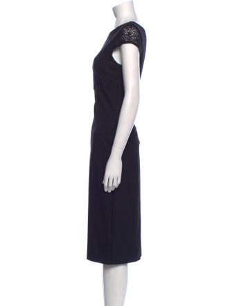 Escada Bateau Neckline Midi Length Dress