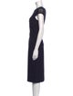 Escada Bateau Neckline Midi Length Dress