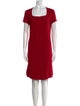 Escada Square Neckline Knee-Length Dress