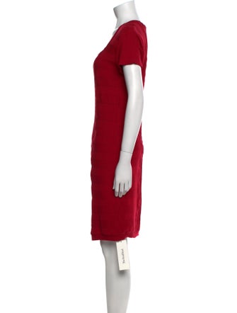 Escada Square Neckline Knee-Length Dress