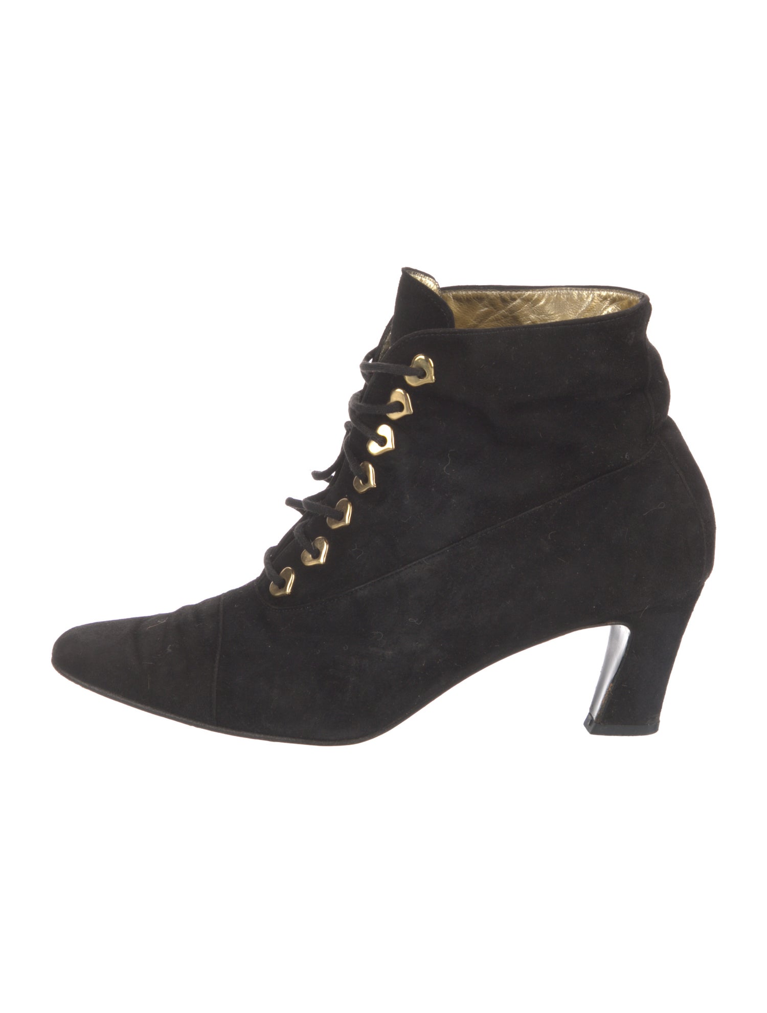Escada Vintage Suede Lace-Up Boots