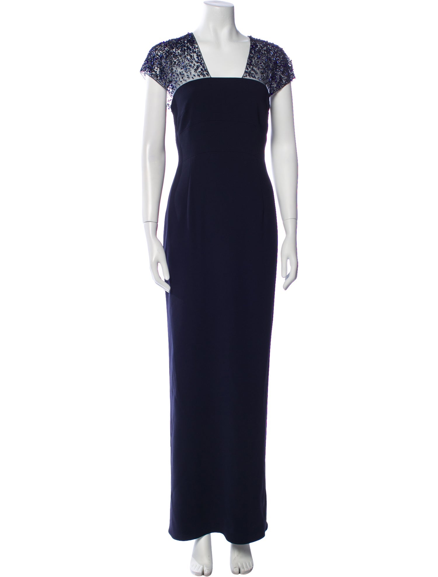 Escada Square Neckline Long Dress