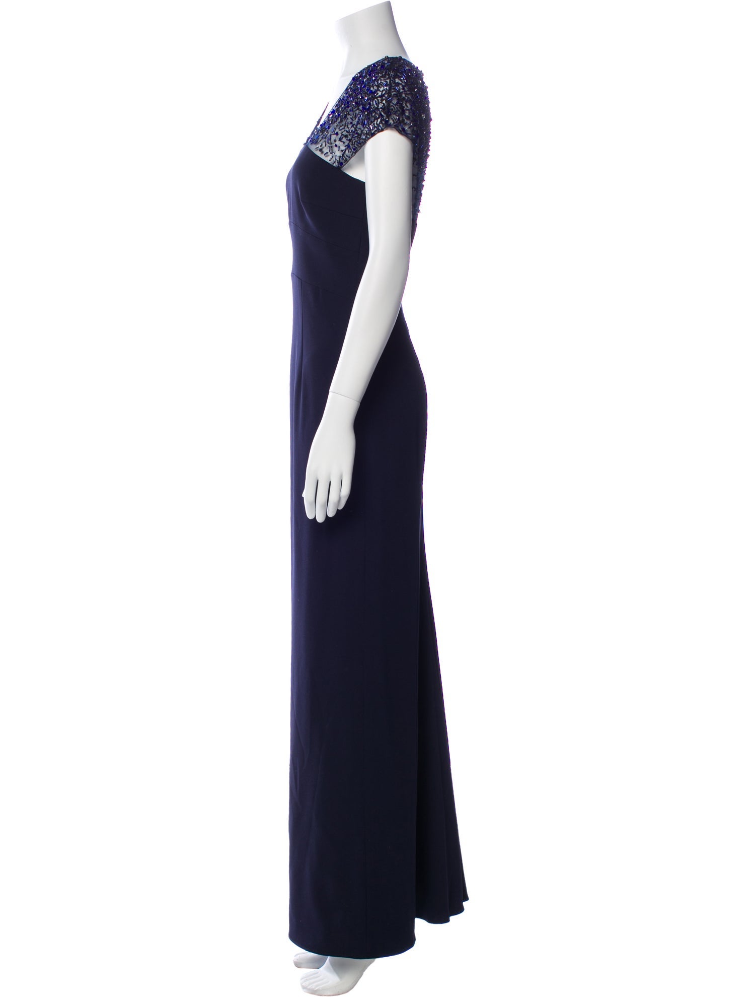 Escada Square Neckline Long Dress