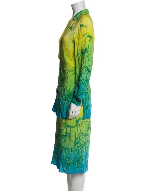 Escada Silk Floral Print Dress Set