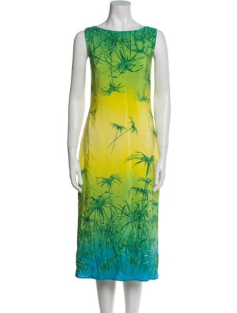 Escada Silk Floral Print Dress Set