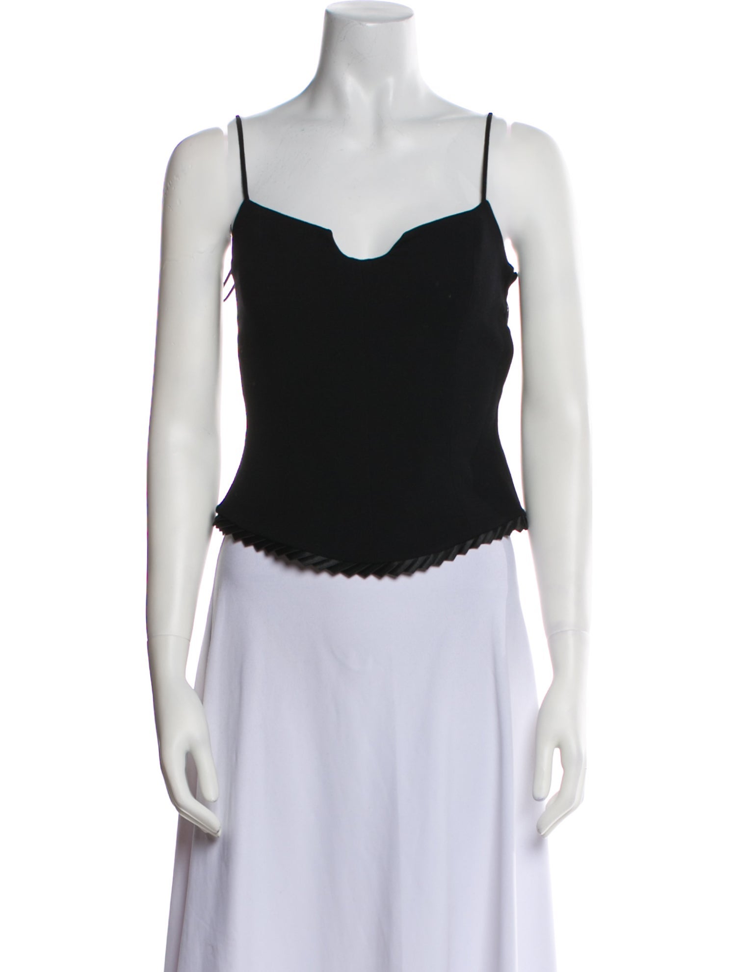 Escada Wool Square Neckline Crop Top