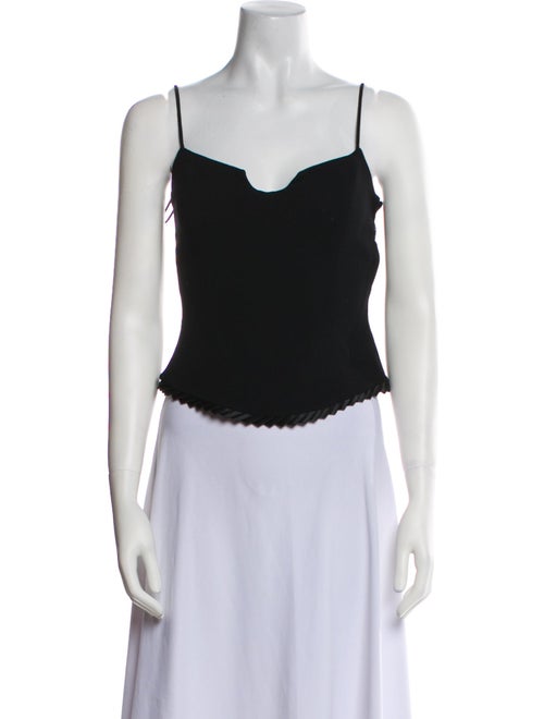 Escada Wool Square Neckline Crop Top