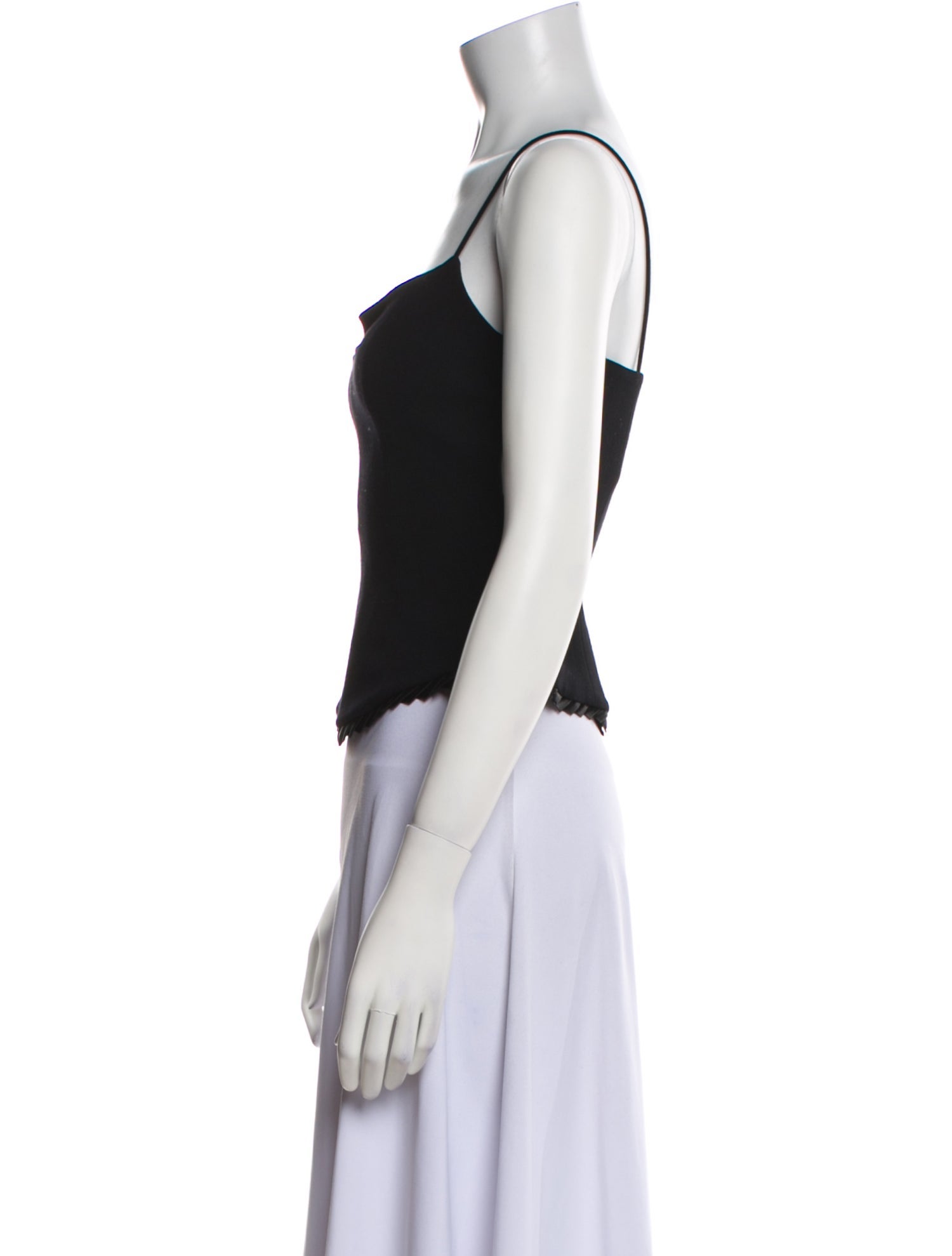 Escada Wool Square Neckline Crop Top