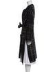Escada Wool Plaid Print Coat