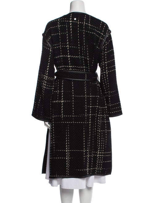 Escada Wool Plaid Print Coat