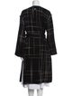 Escada Wool Plaid Print Coat