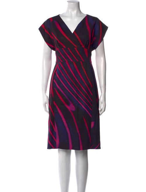 Escada Striped Midi Length Dress