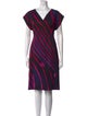 Escada Striped Midi Length Dress
